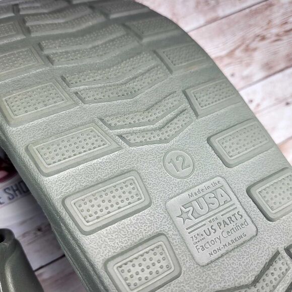 Athletic Works Men's 12 Olive Two Band Slide Sandals Shoes - Picture 11 of 11